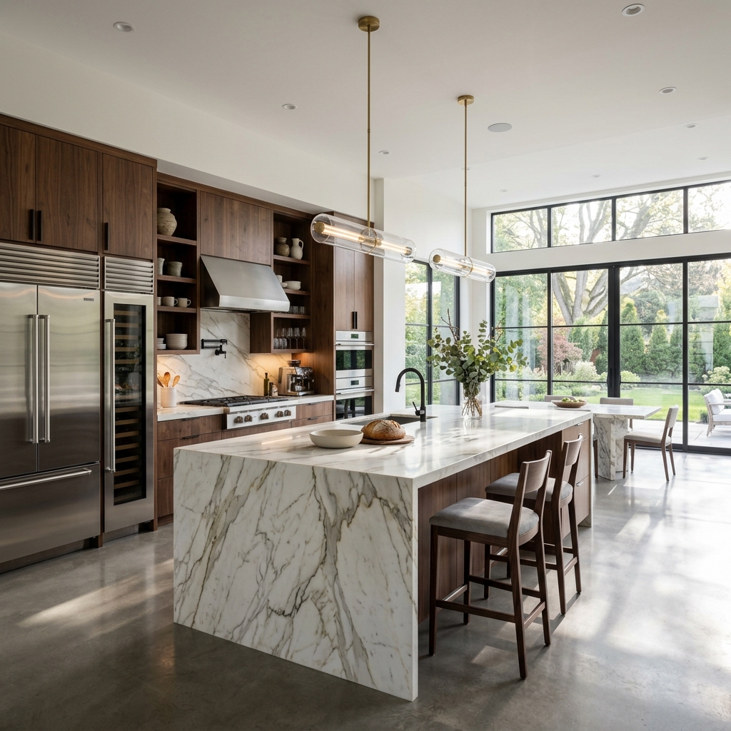 Signature Calacatta Marble Kitchen